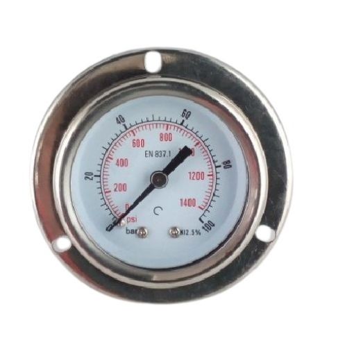 Slika Q63x10bar - glicerinski manometar, priključak otpozadi