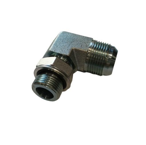 Slika Reducir ugao 90° 3/4x16 - G 1/2 - muški JIC 74 - BSP oring