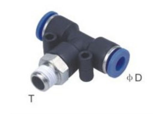 Slika XPBG 08-G03-3/8-+Pneumatski trokraki priključak sa navojem u srredini