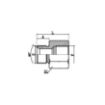 Slika RD 1/2 - 1/4 - Redukcioni priključak sa unutrašnjim navojem, muško-ženski