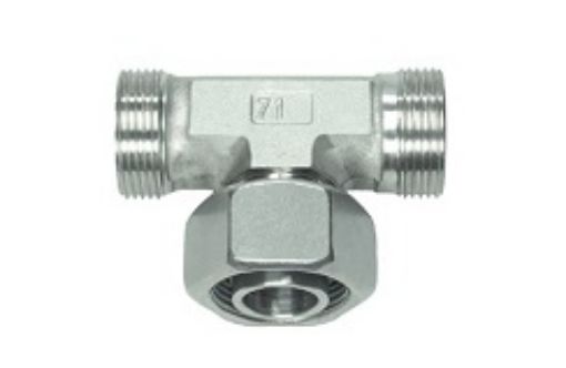 Slika XOTT 14 YB/M22x1,5 - Trokraki priključak, kontra matica u sredini